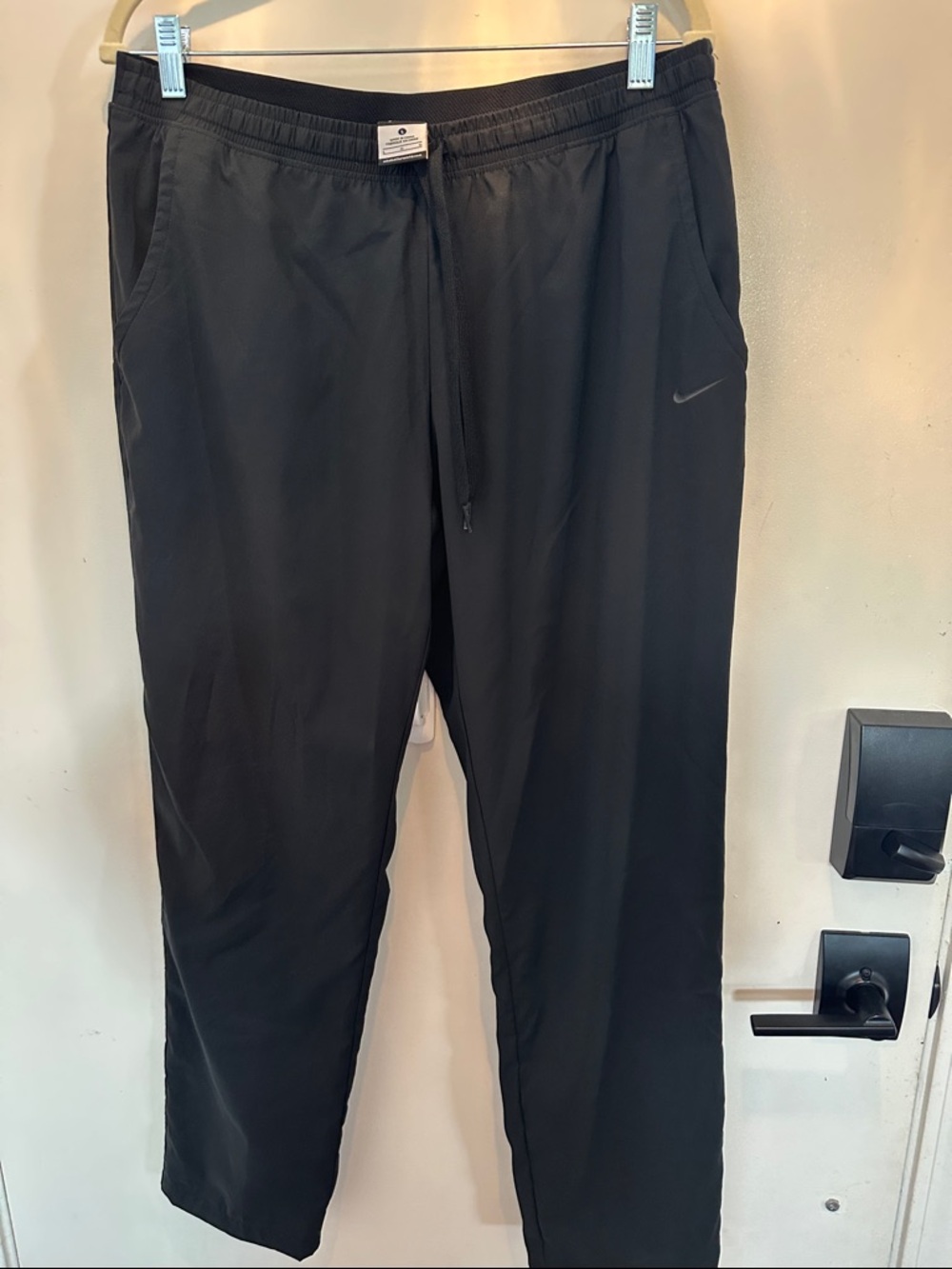 Nike Black Performance Track Pants with Drawstring L